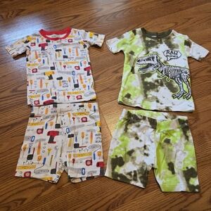 Bundles Baby Place Construction Tools Tie Dye Dinosaur Pajama Sets Cotton PJs 2T